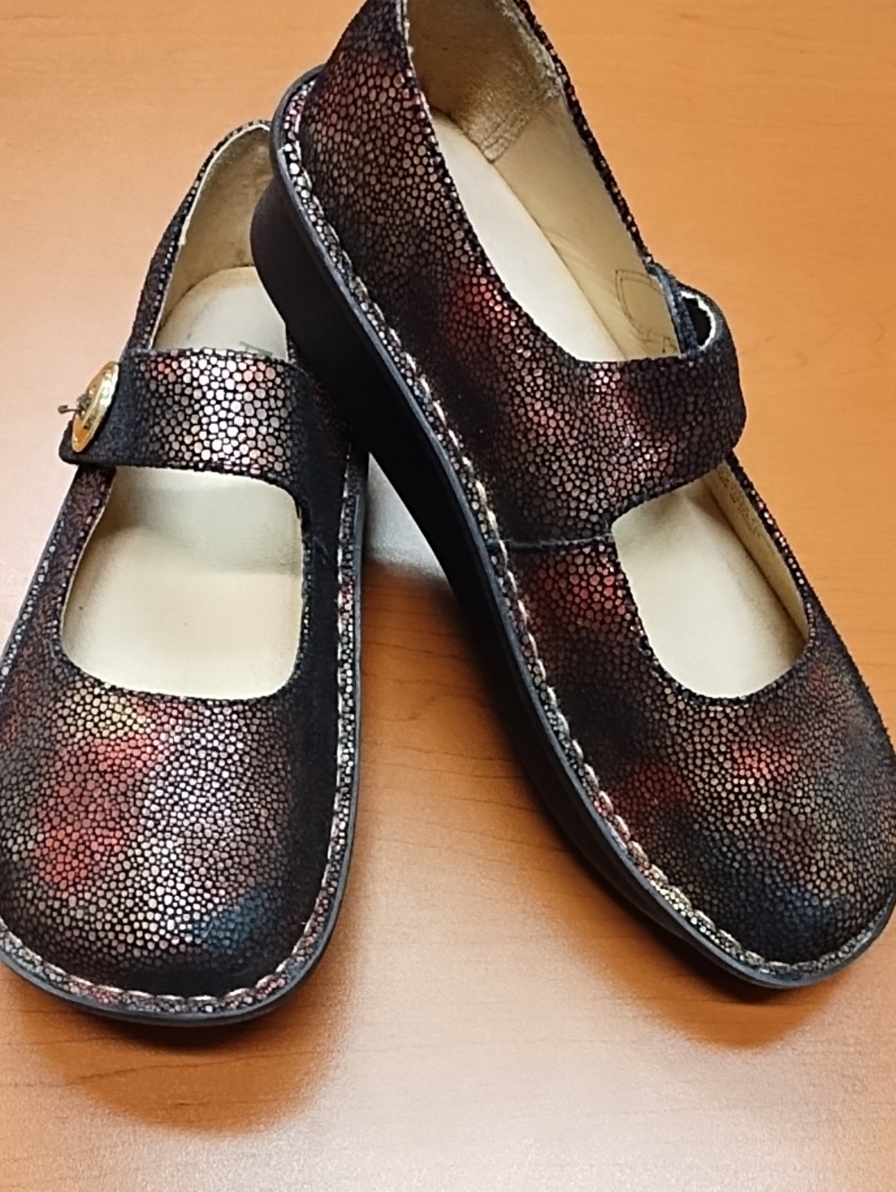 Alegria Paloma Mary Jane  in Multicolor Metallic Pebble